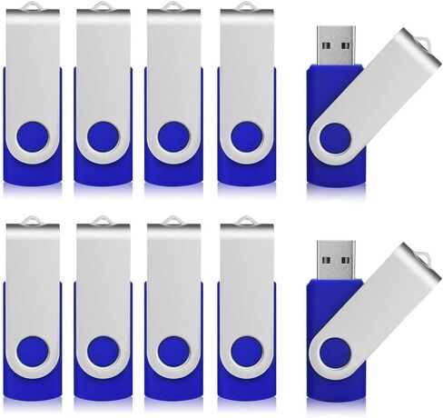 Aiibe 5 عبوات من محركات أقراص فلاش USB سعة 64 جيجابايت سعة 64 جيجابايت محركات أقراص فلاش محرك إبهام دوار USB عصا USB 2.0 قلم (64 جيجا، 5 ألوان مختلطة: أسود أحمر أصفر أبيض أرجواني) in Kuwait