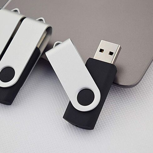 Aiibe 5 عبوات من محركات أقراص فلاش USB سعة 64 جيجابايت سعة 64 جيجابايت محركات أقراص فلاش محرك إبهام دوار USB عصا USB 2.0 قلم (64 جيجا، 5 ألوان مختلطة: أسود أحمر أصفر أبيض أرجواني) in Kuwait