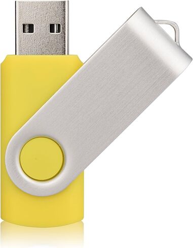 Aiibe 5 Pack 64GB USB Flash Drive 64 GB Flash Drives Thumb Drive Swivel USB Stick USB 2.0 Pen Drive (64G, 5 Mixed Colors: Black Red Yellow White Purple) in Kuwait