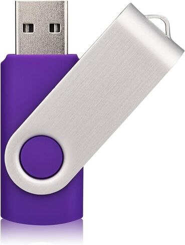 Aiibe 5 Pack 64GB USB Flash Drive 64 GB Flash Drives Thumb Drive Swivel USB Stick USB 2.0 Pen Drive (64G, 5 Mixed Colors: Black Red Yellow White Purple) in Kuwait