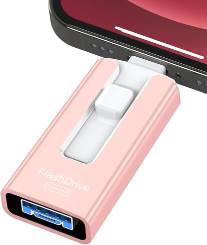 256GB USB Flash Drive for Phone and Pad, Photo Stick High Speed External USB Thumb Drives Photo Storage Memory Stick for Save More Photos and Videos (Blue, 256GB) in Saudi Arabia