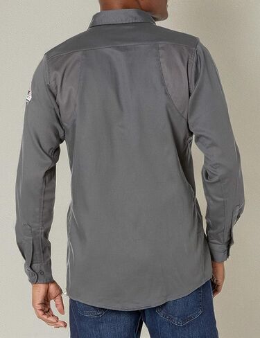Bulwark FR Men's Iq Series Comfort Woven Long Sleeve Patch Pocket Shirt in Kuwait