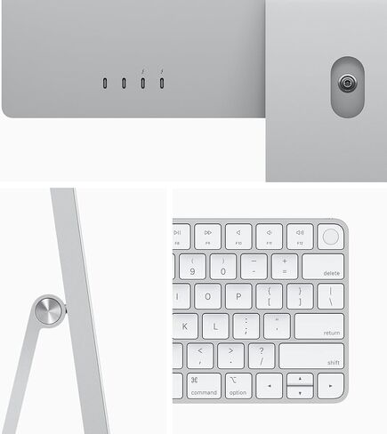 2021 Apple iMac مع شريحة Apple M1 مع وحدة معالجة مركزية 8 النواة (24 بوصة، 8 جيجابايت من ذاكرة الوصول العشوائي، 256 جيجابايت من سعة تخزين SSD) (QWERTY English) فضي (تم تجديد Premium) in Saudi Arabia