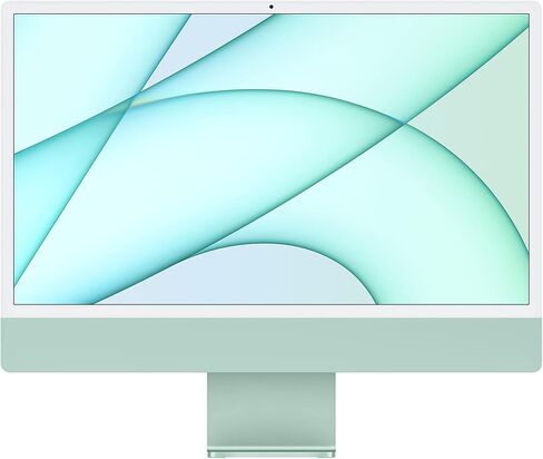 2021 Apple iMac مع شريحة Apple M1 مع وحدة معالجة مركزية 8 النواة (24 بوصة، 8 جيجابايت من ذاكرة الوصول العشوائي، 256 جيجابايت من سعة تخزين SSD) (QWERTY English) فضي (تم تجديد Premium) in Saudi Arabia