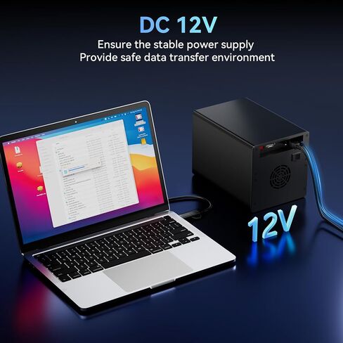 Aluminum 4 Bay 10Gbps Hard Drive Enclosure with Cooling Fan for 2.5“/3.5" SATA HDD/SSD with USB A/C 3.2 Gen 2, Support Hot Swappable, Daisy Chain Expansion, Tool-Free, DAS(NO RAID/NAS) in Saudi Arabia
