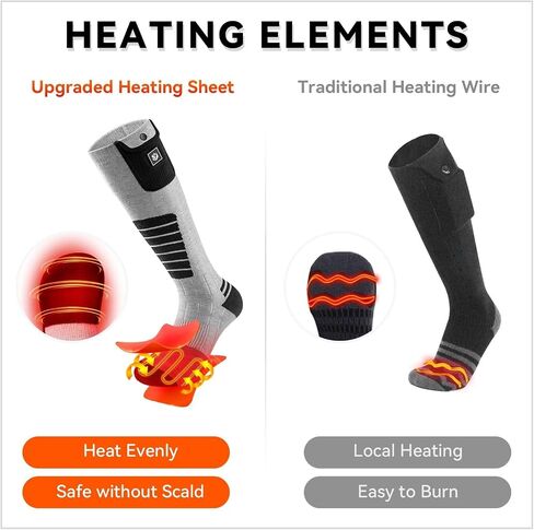 Heated Socks for Men Women 9V Constant Voltage 3000mAh Battery with APP Remote Control for Hunting Fishing Camping in Saudi Arabia