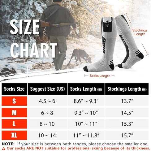 Heated Socks for Men Women 9V Constant Voltage 3000mAh Battery with APP Remote Control for Hunting Fishing Camping in Saudi Arabia