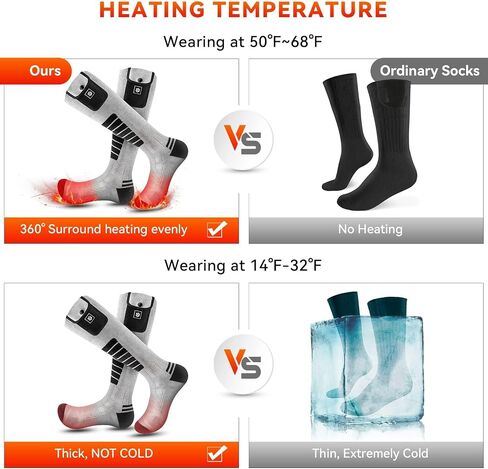 Heated Socks for Men Women 9V Constant Voltage 3000mAh Battery with APP Remote Control for Hunting Fishing Camping in Saudi Arabia