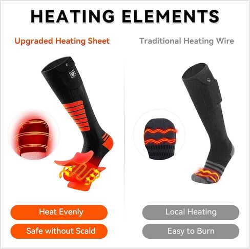 Heated Socks for Men Women 9V Constant Voltage 3000mAh Battery with APP Remote Control for Hunting Fishing Camping in Saudi Arabia
