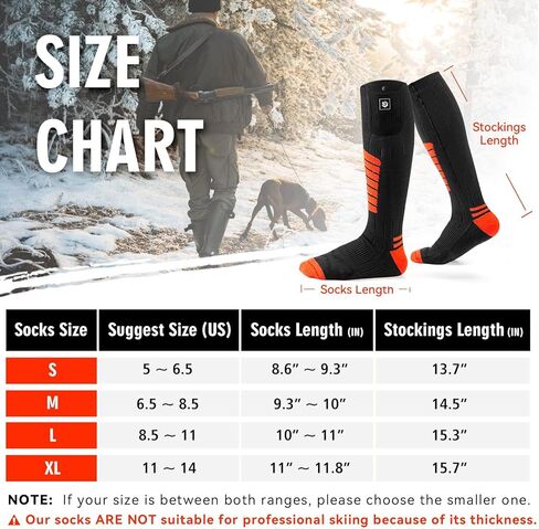 Heated Socks for Men Women 9V Constant Voltage 3000mAh Battery with APP Remote Control for Hunting Fishing Camping in Saudi Arabia