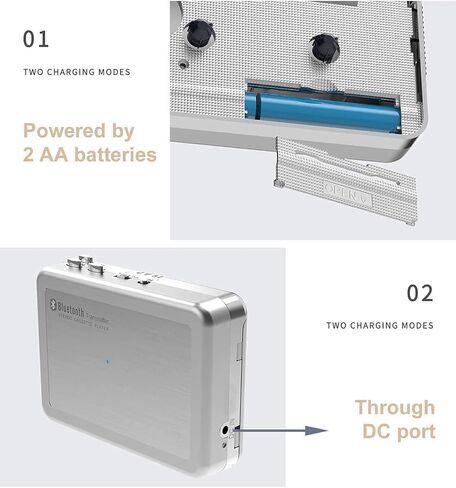 مشغل كاسيت بلوتوث، جهاز Walkman صغير الحجم محمول للموسيقى الصوتية، مخرج بلوتوث لاسلكي إلى سماعة الرأس/مكبر الصوت، مشغل شريط الجيب للترفيه، الرياضات الترفيهية، السفر in Kuwait