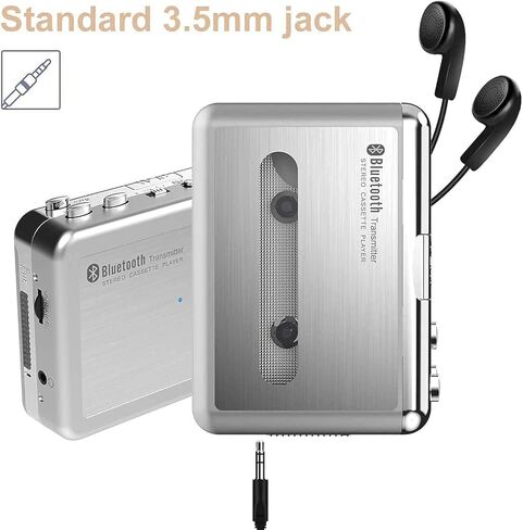 مشغل كاسيت بلوتوث، جهاز Walkman صغير الحجم محمول للموسيقى الصوتية، مخرج بلوتوث لاسلكي إلى سماعة الرأس/مكبر الصوت، مشغل شريط الجيب للترفيه، الرياضات الترفيهية، السفر in Kuwait