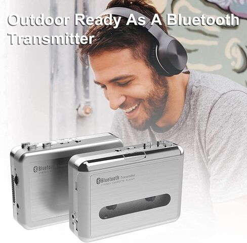 مشغل كاسيت بلوتوث، جهاز Walkman صغير الحجم محمول للموسيقى الصوتية، مخرج بلوتوث لاسلكي إلى سماعة الرأس/مكبر الصوت، مشغل شريط الجيب للترفيه، الرياضات الترفيهية، السفر in Kuwait
