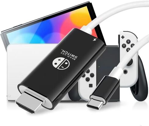 USB C to HDMI Adapter Cable for Nintendo Switch Dock,6FT/1.8M Switch Docking Station for TV with 4K Switch Dock HDMI Cable, 100W Switch Charging Dock- Black with Red in Kuwait