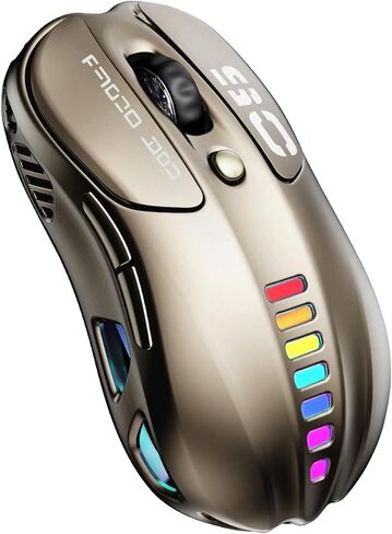 Uciefy Z05 Wireless Gaming Mouse, Tri-Mode 2.4G/Blutooth/USB-C Wired Mouse, 6 Programmable Buttons, 12000 DPI Optical Sensor, 16.8M RGB Backlit, Ergonomic Gaming Mouse for Mac, Laptop, PC (Black) in Saudi Arabia