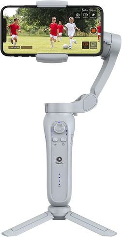 XbotGo AI Sports Gimbal، كاميرا Gimbal رياضية تلقائية لتتبع الفريق، مثبت انحراف ثلاثي المحاور يعمل بالذكاء الاصطناعي لتسجيل كرة السلة وكرة القدم، بث مباشر، محمول وقابل للطي، يدعم iOS Android in Kuwait