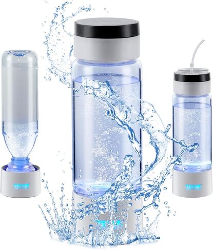 VEVOR Hydrogen Water Bottle, Hydrogen Water Bottle Generator up to 2000 ppb, 380ml Portable Hydrogen Water Machine, SPE Technology hydrogen water generator with Nasal Inhalation Tube and Self-Cleaning in Saudi Arabia