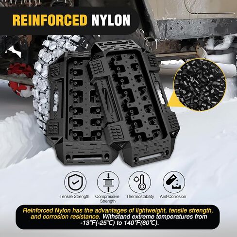 لوحات جر للطرق الوعرة من Nilight Recovery مع قاعدة رفع جاك وحصائر سلم إطارات الطوارئ لسيارات الدفع الرباعي 4X4 والثلج الرملي الطيني مع طقم تثبيت قطعتين وحقيبة حمل ومقودين (أزرق) in Kuwait