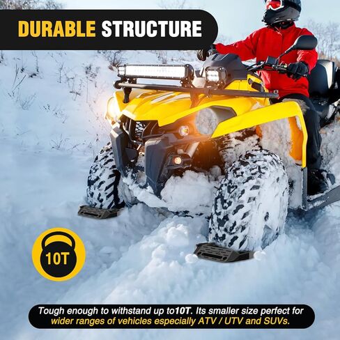 لوحات جر للطرق الوعرة من Nilight Recovery مع قاعدة رفع جاك وحصائر سلم إطارات الطوارئ لسيارات الدفع الرباعي 4X4 والثلج الرملي الطيني مع طقم تثبيت قطعتين وحقيبة حمل ومقودين (أزرق) in Kuwait