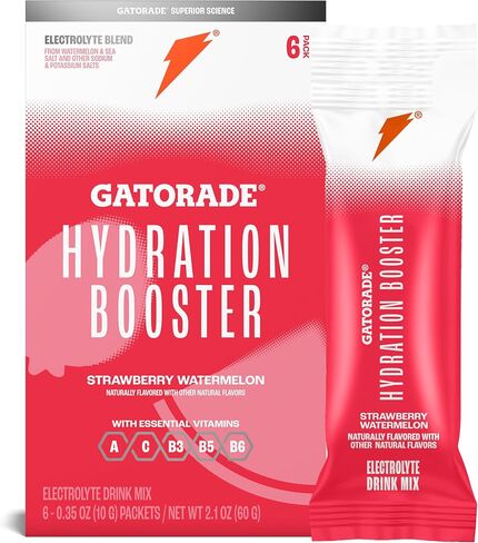 Gatorade Hydration Booster, Strawberry Watermelon, Makes 20 Fl Oz (Pack of 6) in Kuwait