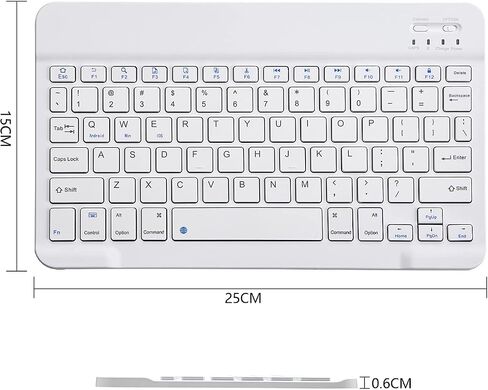 Ultra-Slim Bluetooth Keyboard Portable Mini Wireless Keyboard Rechargeable for Apple iPad iPhone Samsung Tablet Phone Smartphone iPadOS iOS Android (10 inch Pink) in Saudi Arabia