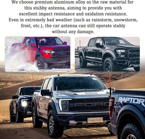 Car Bullet Antenna,Truck Exterior Decoration Accessories Car Vehicle Replacement Antenna Conpatible with Ford F150 RAM 1500 GMC Heavy Duty Pickup Trucks Accessories (New Upgrade Silver-U.S. Flag)… in Kuwait