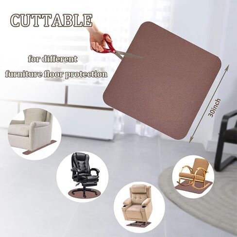 Recliner Pads for Hardwood Floors, Under Recliner Floor Protectors Furniture Pads to Keep Furniture from Sliding, Swivel Chairs Recliner mats for Hardwood Floors Non Slip Recliner Grippers in Kuwait