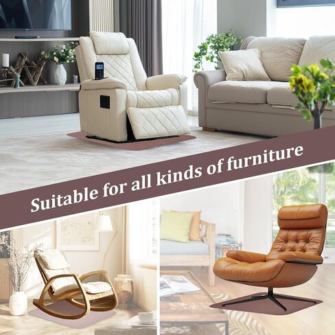 Recliner Pads for Hardwood Floors, Under Recliner Floor Protectors Furniture Pads to Keep Furniture from Sliding, Swivel Chairs Recliner mats for Hardwood Floors Non Slip Recliner Grippers in Kuwait