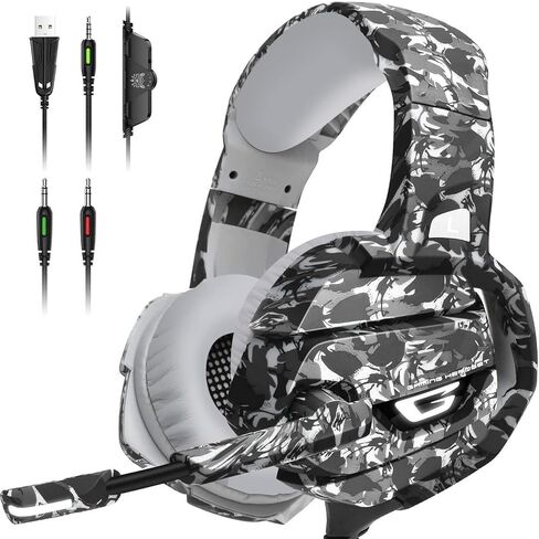 FEIYING Gaming Headset with Microphone, Gaming Headphones Stereo 7.1 Surround Sound PS4 Headset 50mm Drivers, 3.5mm Audio Jack Over Ear Headphones Wired for PC Switch PlayStation Xbox PS5 Laptop in Saudi Arabia
