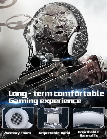 سماعة ألعاب FEIYING مع ميكروفون، سماعات ألعاب ستيريو 7.1 صوت محيطي PS4 سماعة رأس 50 مم، مقبس صوت 3.5 مم فوق الأذن سماعات سلكية لأجهزة الكمبيوتر المحمول PlayStation Xbox PS5 in Kuwait