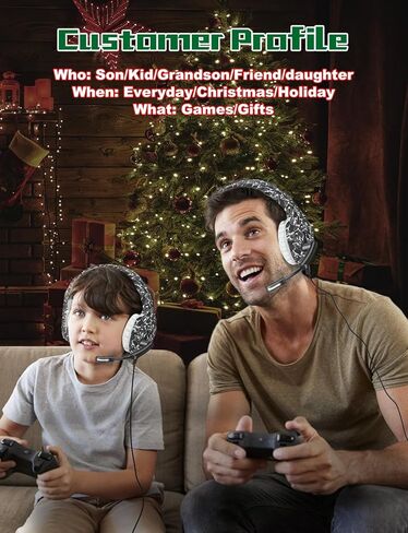 سماعة ألعاب FEIYING مع ميكروفون، سماعات ألعاب ستيريو 7.1 صوت محيطي PS4 سماعة رأس 50 مم، مقبس صوت 3.5 مم فوق الأذن سماعات سلكية لأجهزة الكمبيوتر المحمول PlayStation Xbox PS5 in Kuwait