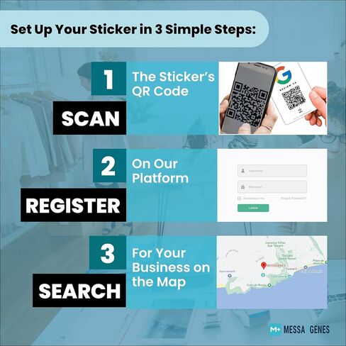 Reusable Review Tap Sticker for Google Reviews - 1-Sticker - QR & Tap NFC Sticker - Review Us on Google Tap Sticker - iPhone & Android - Boost My Reviews Sticker - Set Up at Home | by MESSAGENES in Kuwait
