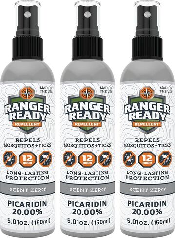 Ranger Ready Picaridin Insect Repellent Spray - Mosquito Repellent and Tick Spray, Scent Zero, Travel Size Bug Spray (3.4 oz, Pack of 1) in Saudi Arabia