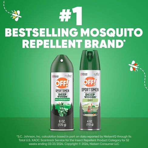 OFF! Deep Woods Sportsmen Insect Repellent Aerosol, Bug Spray Containing 30% DEET, Protects Against Mosquitoes and Ticks, 6 Oz, (Pack of 4) in Kuwait