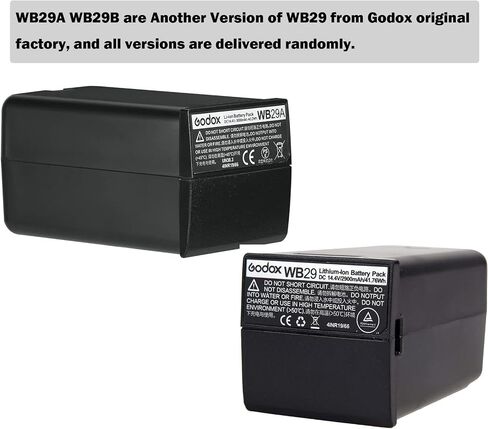 بطارية شاحن Godox WB29 WB29A WB29B مع UC29 لبطارية Godox AD200 AD200 Pro AD300 Pro Flash Speedlight Speedlite (WB29، WB29A وWB29B بشكل عشوائي) in Saudi Arabia