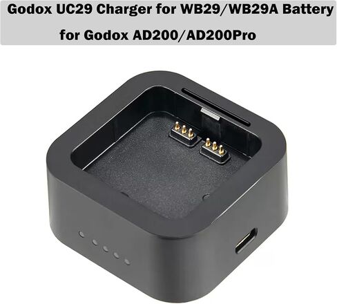 بطارية شاحن Godox WB29 WB29A WB29B مع UC29 لبطارية Godox AD200 AD200 Pro AD300 Pro Flash Speedlight Speedlite (WB29، WB29A وWB29B بشكل عشوائي) in Saudi Arabia