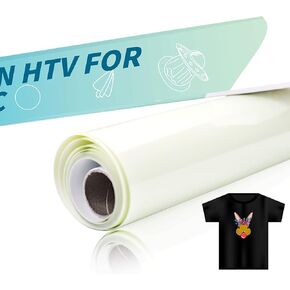 HTVRONT Sublimation HTV for Dark Fabric/Light Fabric - Glossy Sublimation Vinyl 12" X 5FT - Sublimation Blanks for Sublimation Shirts/Bag/Hat/Pillow