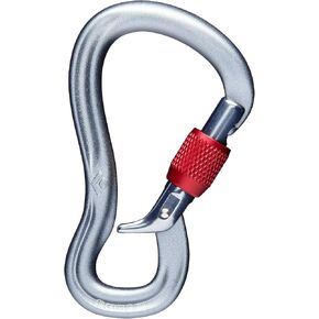 Black Diamond Gridlock Screwgate Locking Carabiner, Black/Red, One Size