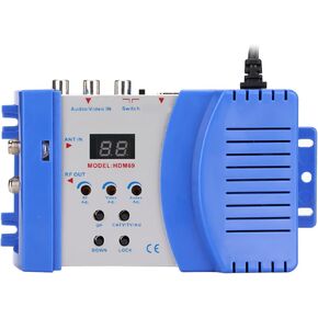 Modulator RF Converter, /AV to RF HD Modulator, VHF UHF Demodulator Adapter Support PAL/NTSC TV Format Output for Home TV, Plug and Play(1080P)