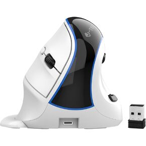 J-Tech Digital Wired Ergonomic Vertical USB Mouse with Adjustable Sensitivity (600/1000/1600 DPI), Scroll Endurance, Removable Palm Rest & Thumb Buttons [V628]