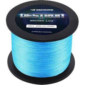 KastKing Destron Braided Fishing Line, Highly Abrasion Resistant, Improved Knot Strength, Ultra-Thin Diameter Superline, 75% Thinner Than Mono