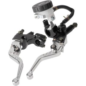 Motorcycle Brake Handle, 7/8 inch 22mm Handlebar Brake Master Cylinder Clutch Lever, Dirt Bike, ATV, Kart, Replacement Part, Red