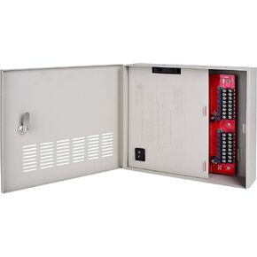 EVERSECU 4K CCTV Power Supply 16 Channel Adjustable DC11V ~DC15V 32 Amp Output Reset Fuse with Anti-Ripple and Anti-EMI Interference Circuit Designed for 4K IP/CCTV Security Cameras System