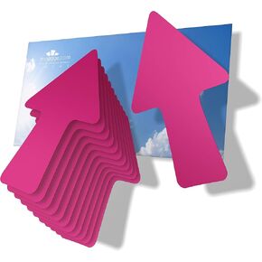 12 Arrows - Red - Signage and Orientation Stickers - Indoor and Outdoor - Directions, Arrow Path, Directions