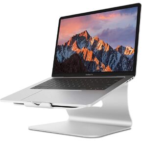 حامل الكمبيوتر المحمول Bestand، حامل كمبيوتر تبريد من الألومنيوم وحامل لجهاز MacBook Air/Pro، وأجهزة الكمبيوتر المحمولة، فضي (براءة اختراع)