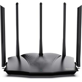 Tenda WiFi 6 Gaming Router, AX3000 Dual Band Gigabit Wireless Router for Home, Long Range Coverage with 5 * 6dBi High-Gain Antennas, High Speed Router with 4 Gigabit Ports, Support WPA3, VPN(RX12Pro)