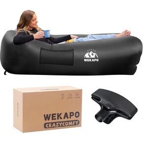 WEKAPO Inflatable Couch - Perfect for Beach, Outdoors, Festivals, & Indoors - Lightweight Lounger for Relaxing Anywhere - Air Pump not Included - Ideal for Movie Night, Camping, and Travel Comfort