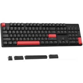 X2 QMK/VIA Custom Gaming Keyboard, Programmable 100% Full Size Layout Gasket Mount, Red LED Backlight Wired Mechanical Keyboard with K Pro Brown Switches for Mac/Windows/Linux