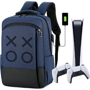 Travel Bag Case/Game Cosole Carrying Case Backpack Storage Bag Compatible with PS5/PS4/PS4 Pro/(Color-B)
