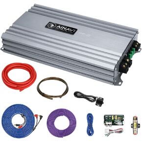 مضخم صوت للسيارة بقناتين 2000 وات - مضخم طاقة استيريو كامل المدى من الفئة D، مضخم صوت للسيارة مع مجموعة أسلاك AMP-D2 in Kuwait